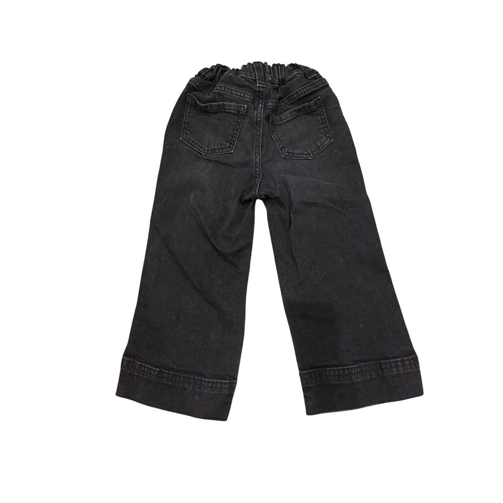 Thereabouts crop black denim pants with a button fly closure - Picture 2 of 4